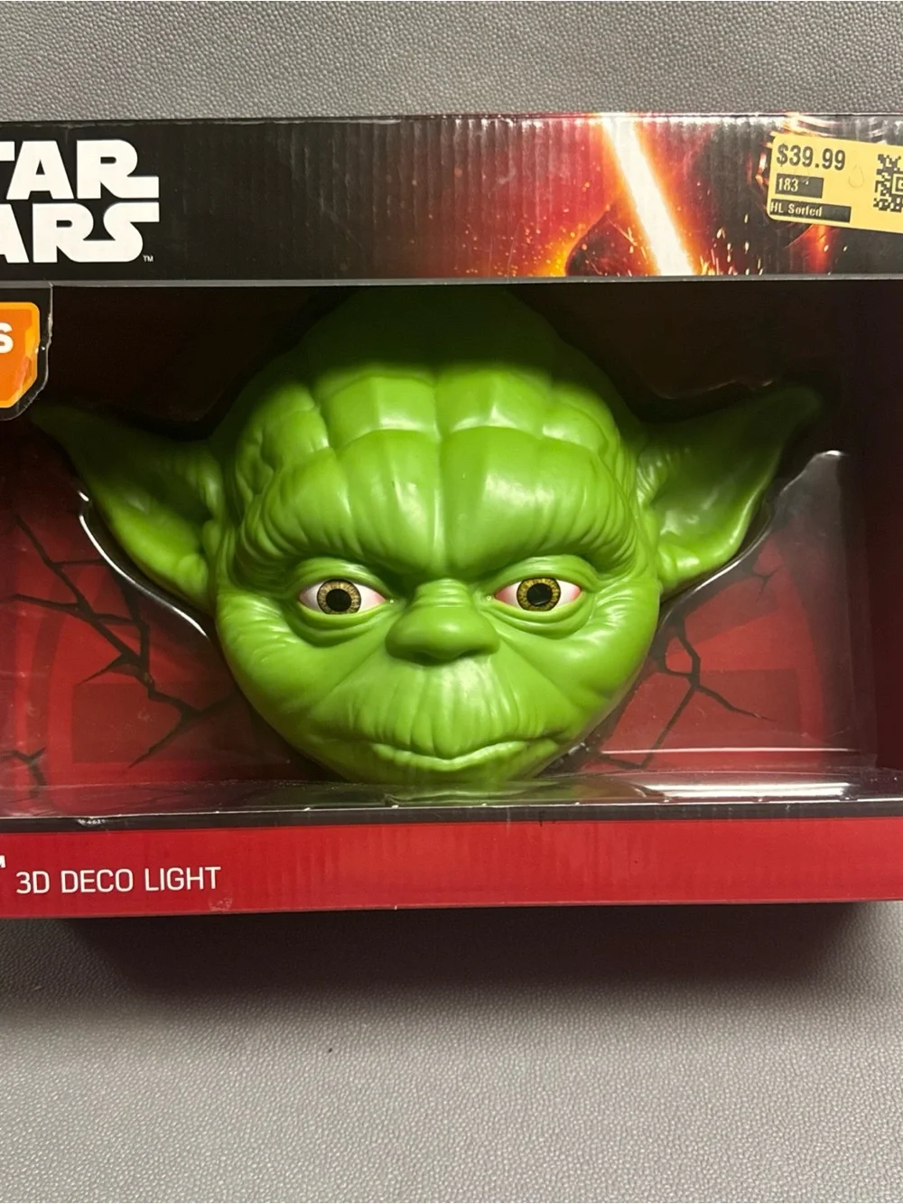 Star Wars Yoda 3D Head Light Wall Decor